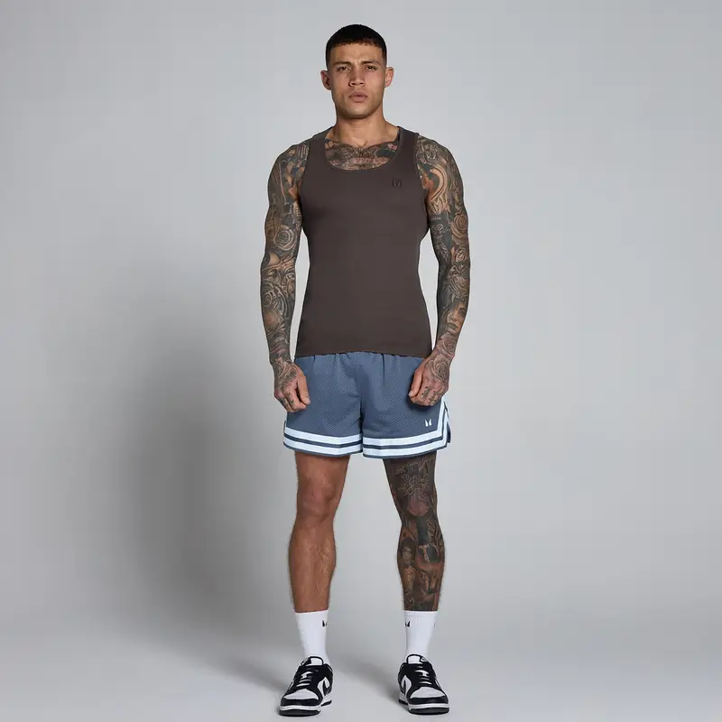 Pantaloncini MP uomo lift 5 in rete con nastro a contrasto - Blu antracite miniatura 3