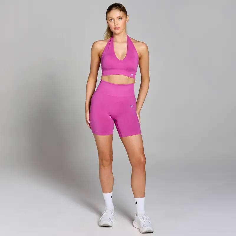 Pantaloncini senza cuciture con scrunch MP Tempo da donna - Viola/rosa miniatura 3