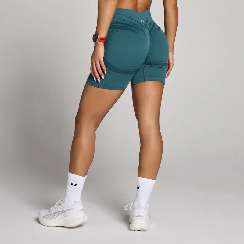 Pantaloncini senza cuciture MP donna Hybrid - Verde acqua intenso miniatura 2