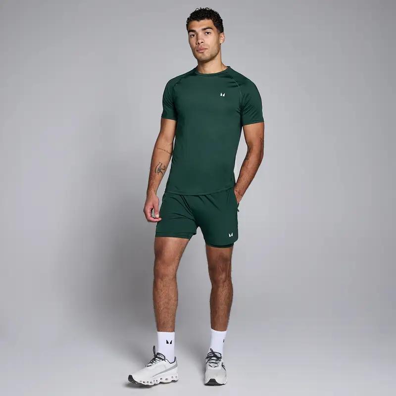 Pantaloncini sportivi 2 in 1 da 13 cm MP da uomo - Smeraldo scuro Verde miniatura 3