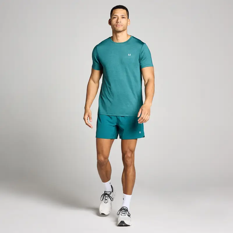 Pantaloncini tessuti MP Training 5 uomo - Blu petrolio miniatura 3