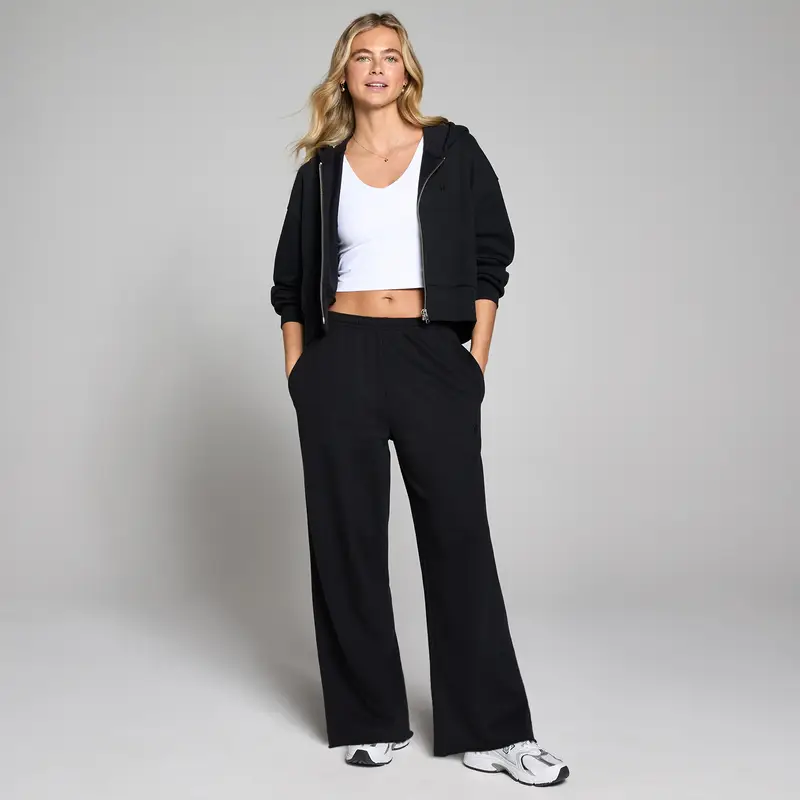 Pantaloni da jogging a gamba dritta MP donna lifestyle - Nero slavato miniatura 3