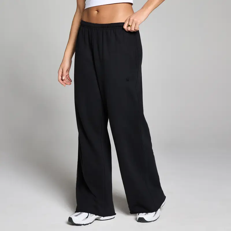 Pantaloni da jogging a gamba dritta MP donna lifestyle - Nero slavato