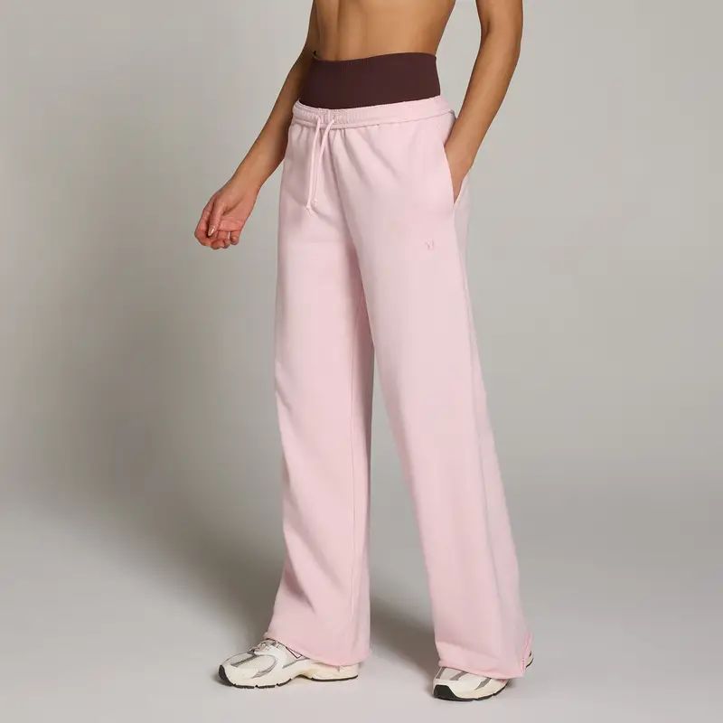 Pantaloni da jogging a gamba dritta MP Move Club graphic donna leggeri in loopback - Rosa tenue