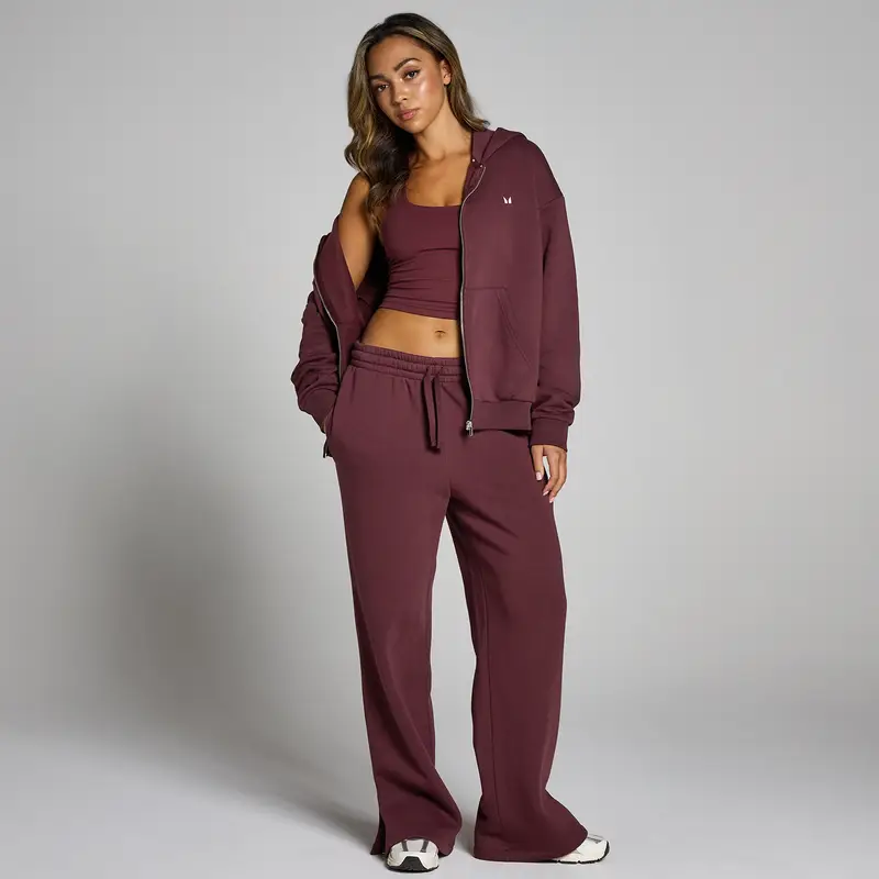 Pantaloni da jogging a taglio dritto MP Basics da donna - Rosso mora Viola miniatura 3