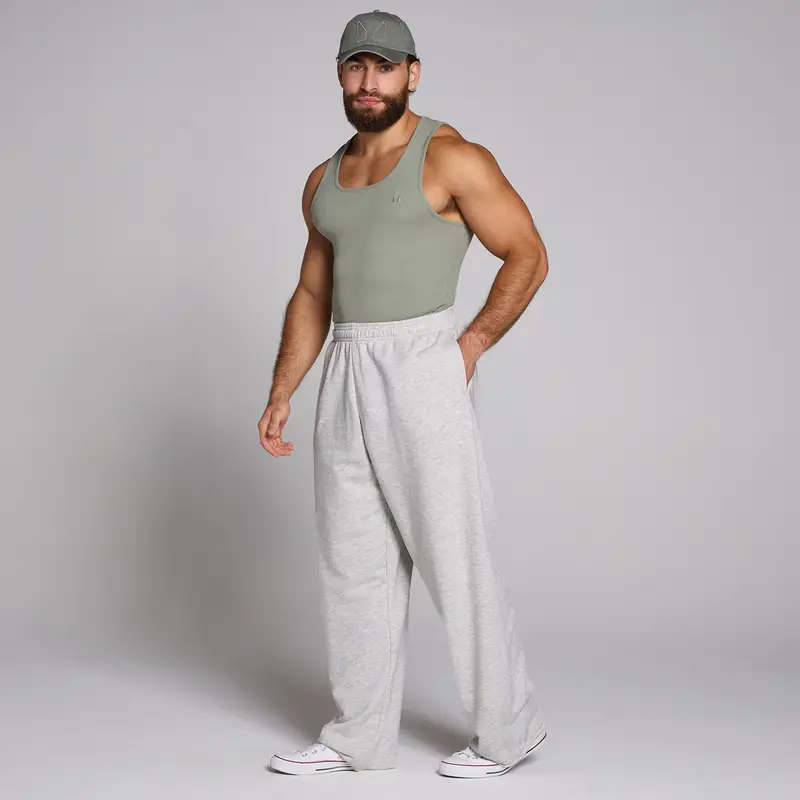 Pantaloni da jogging a taglio dritto MP da uomo - Grigio mélange miniatura 3