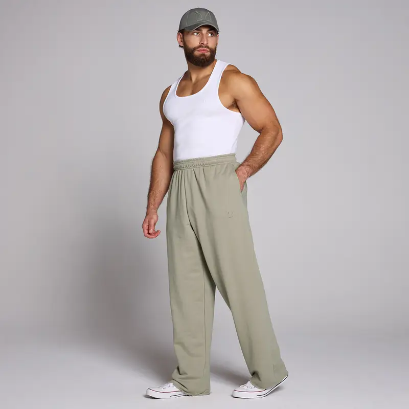 Pantaloni da jogging a taglio dritto MP da uomo - Verde salvia miniatura 3