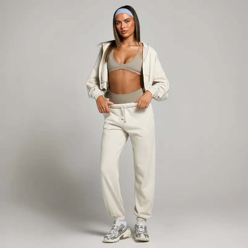Pantaloni da jogging oversize con polsini alle caviglie MP da donna - Osso Crema miniatura 3