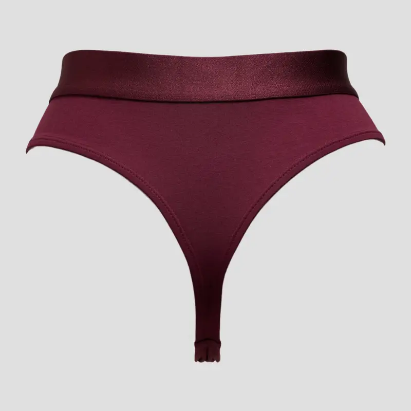 Perizoma a vita media MP da donna (confezione da 3) - Rosso mora miniatura 2