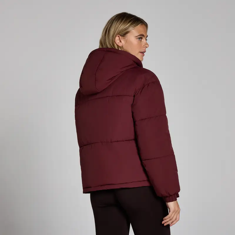 Piumino corto imbottito MP da donna - Rosso mora miniatura 2