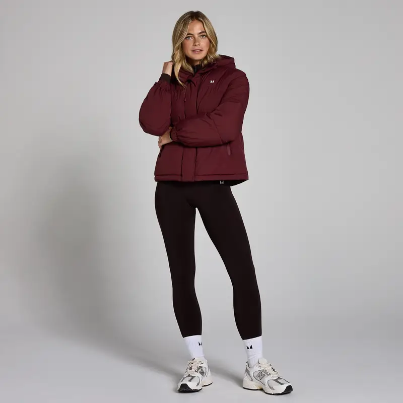 Piumino corto imbottito MP da donna - Rosso mora miniatura 3