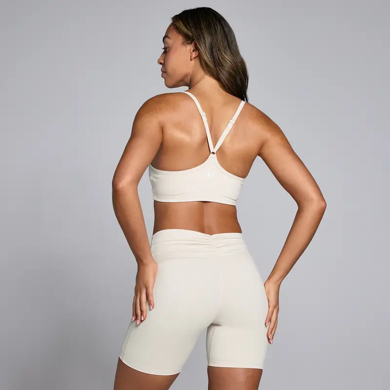 Reggiseno sportivo con arricciatura frontale MP Tempo da donna - Sabbia del deserto Nudo miniatura 2