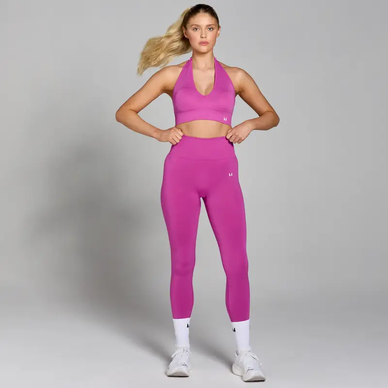 Reggiseno sportivo con scollo all'americana senza cuciture MP Tempo - Rosa/Viola miniatura 3