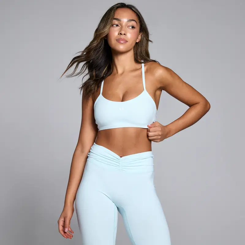 Reggiseno sportivo con spalline incrociate MP Tempo da donna - Azzurro Blu