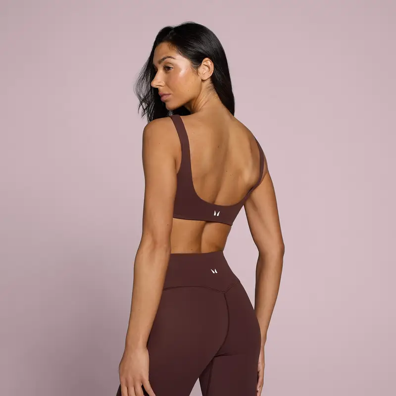 Reggiseno sportivo MP donna Tempo con dettaglio twist - Fudge Marrone miniatura 2