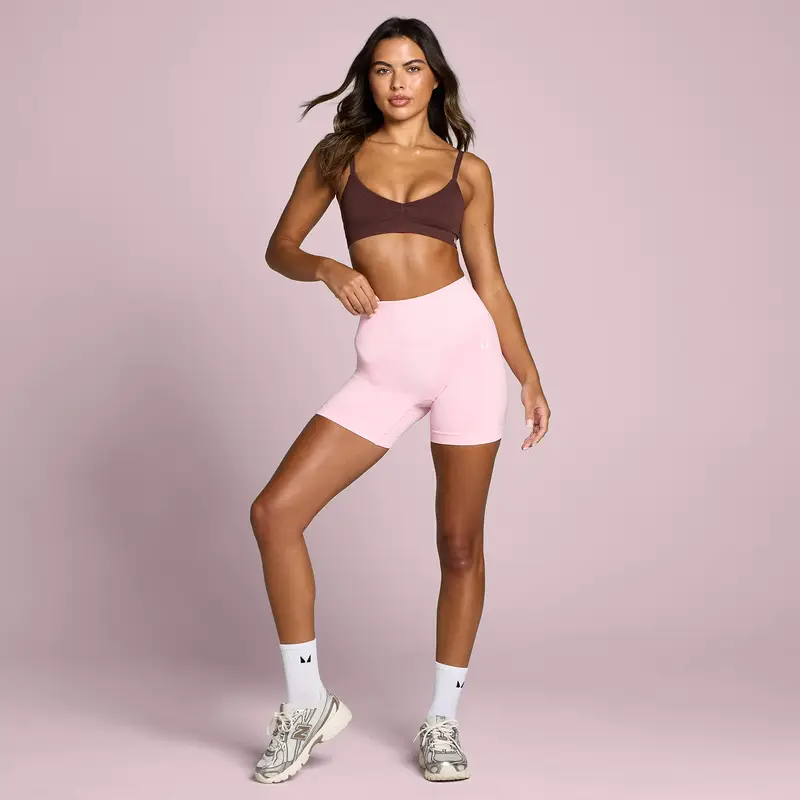 Reggiseno sportivo MP donna Tempo senza cuciture arricciato sul davanti - Fudge Marrone miniatura 3