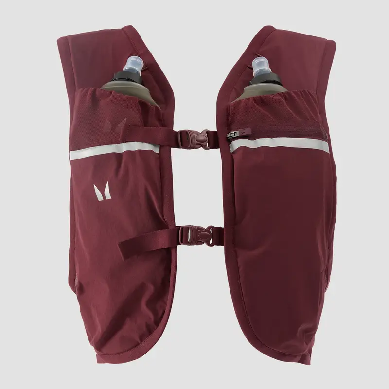 Set di Gilet con sistema d'idratazione MP Velocity Ultra e 2 borracce morbide sportive - rosso mora