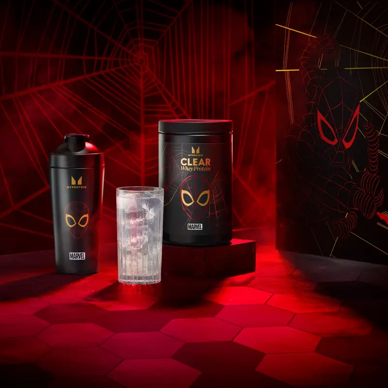 Shaker in metallo riciclato Spiderman Myprotein - Nero miniatura 2