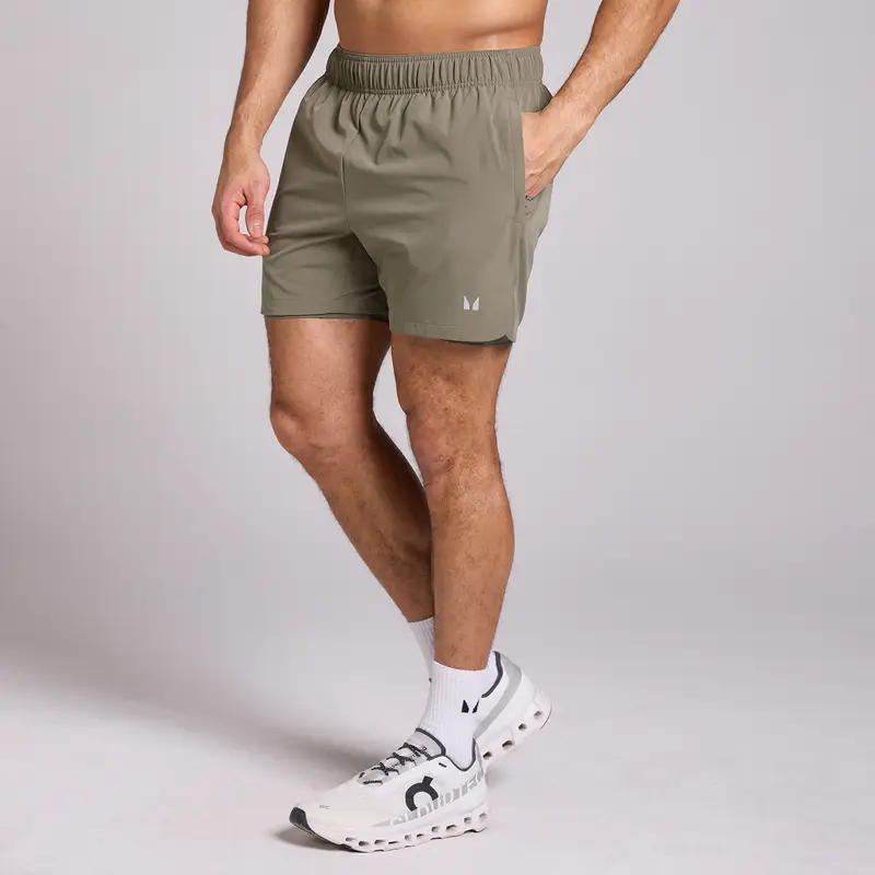 Short da allenamento 2 in 1 da 5 MP uomo - Corteccia - XXXL Marrone
