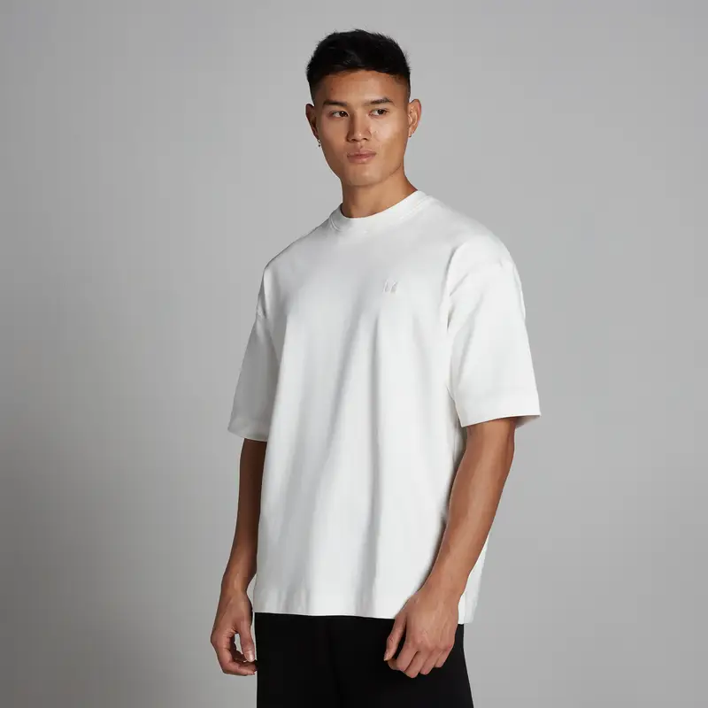 T-shirt oversize in cotone MP uomo - Bianco Marrone
