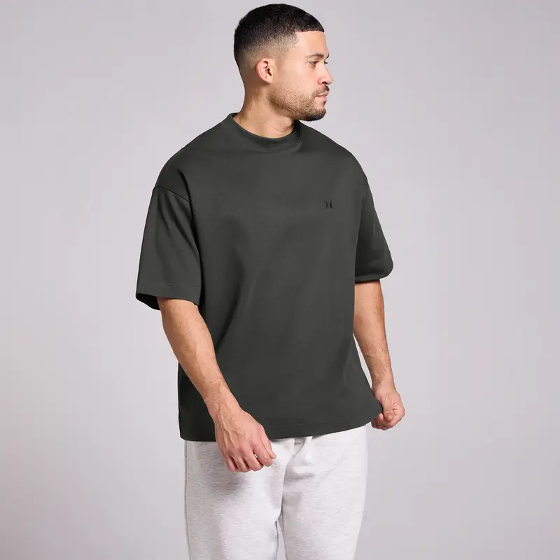 T-shirt oversize in cotone MP uomo - Nero slavato Blu