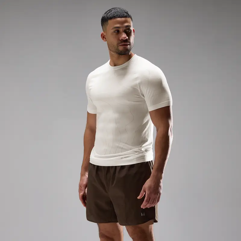 T-shirt senza cuciture MP uomo Velocity Ultra Muscle Fit - Bianco sporco