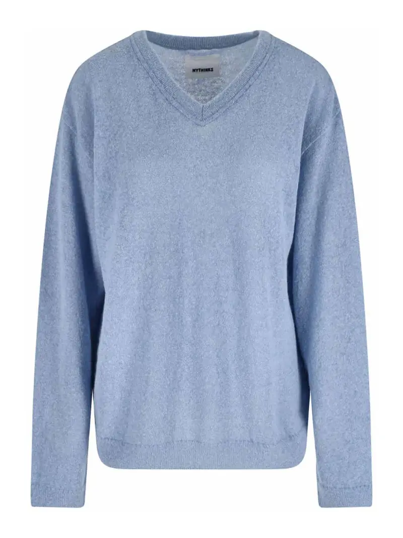 Maglione In Misto Alpaca Blu