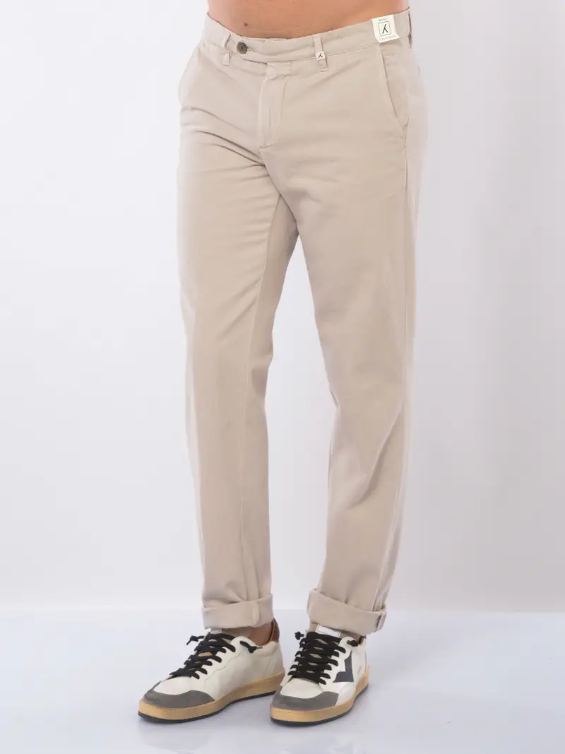 pantalone da uomo Myths chino in cotone e chachemire BEIGE