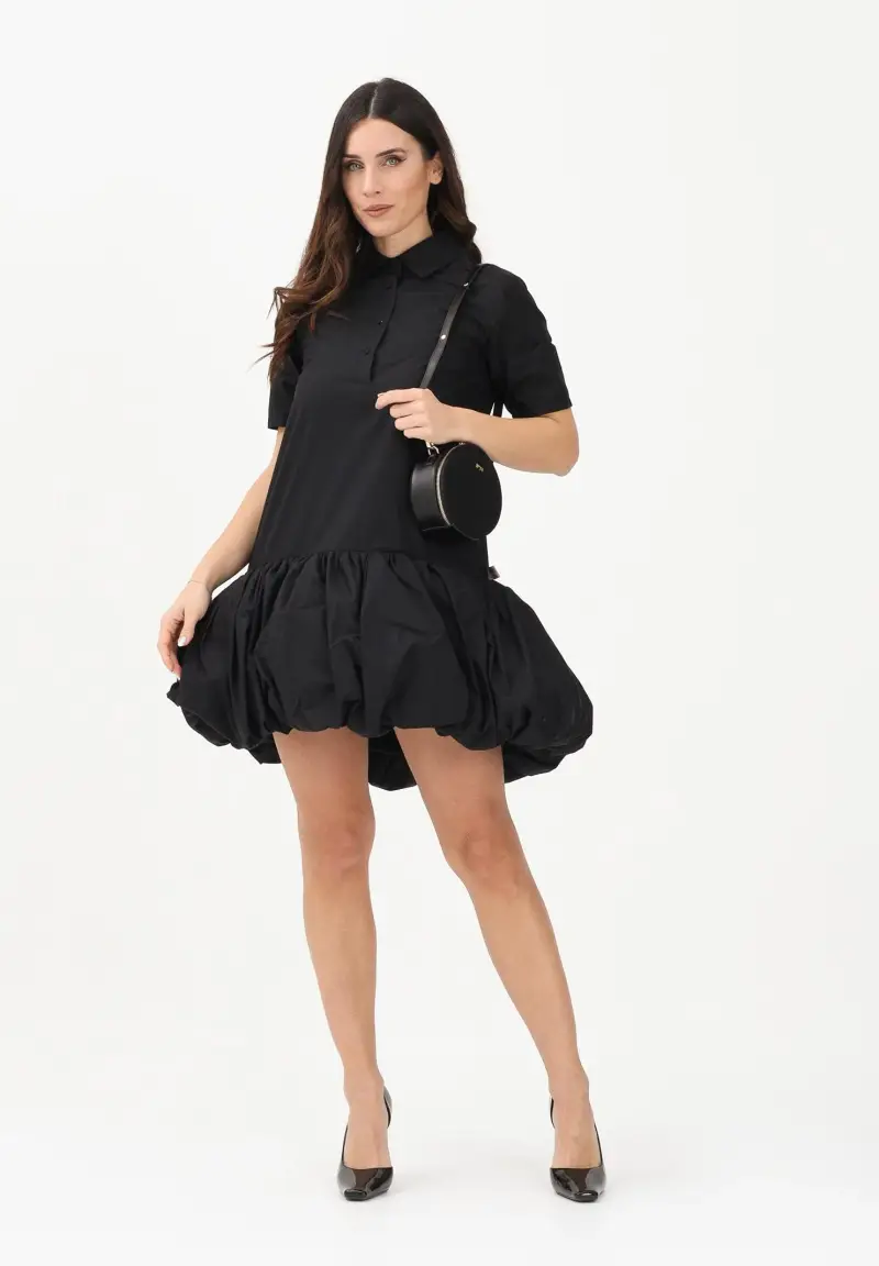 Abito corto nero per donna, ragazze e bambine con fondo balloon miniatura 2