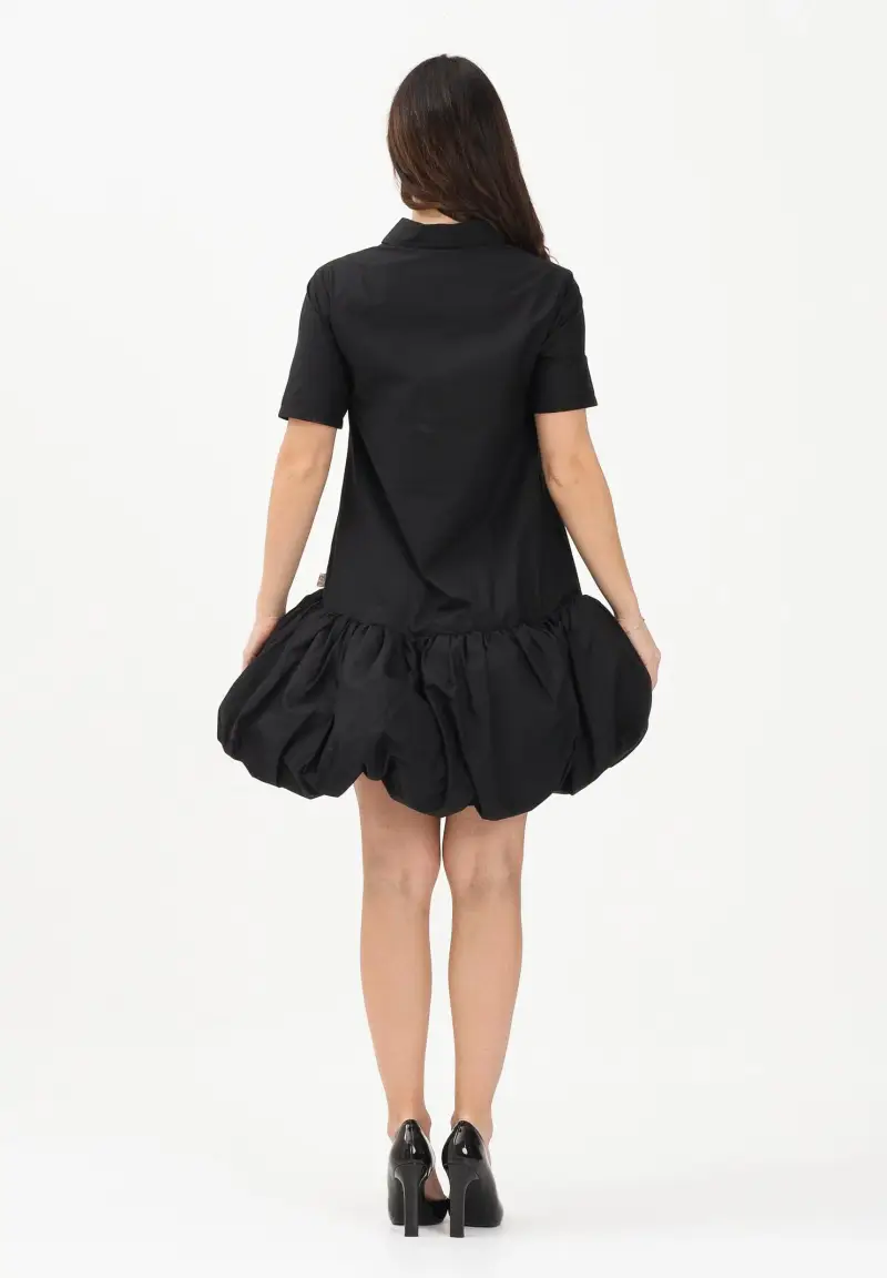 Abito corto nero per donna, ragazze e bambine con fondo balloon miniatura 3