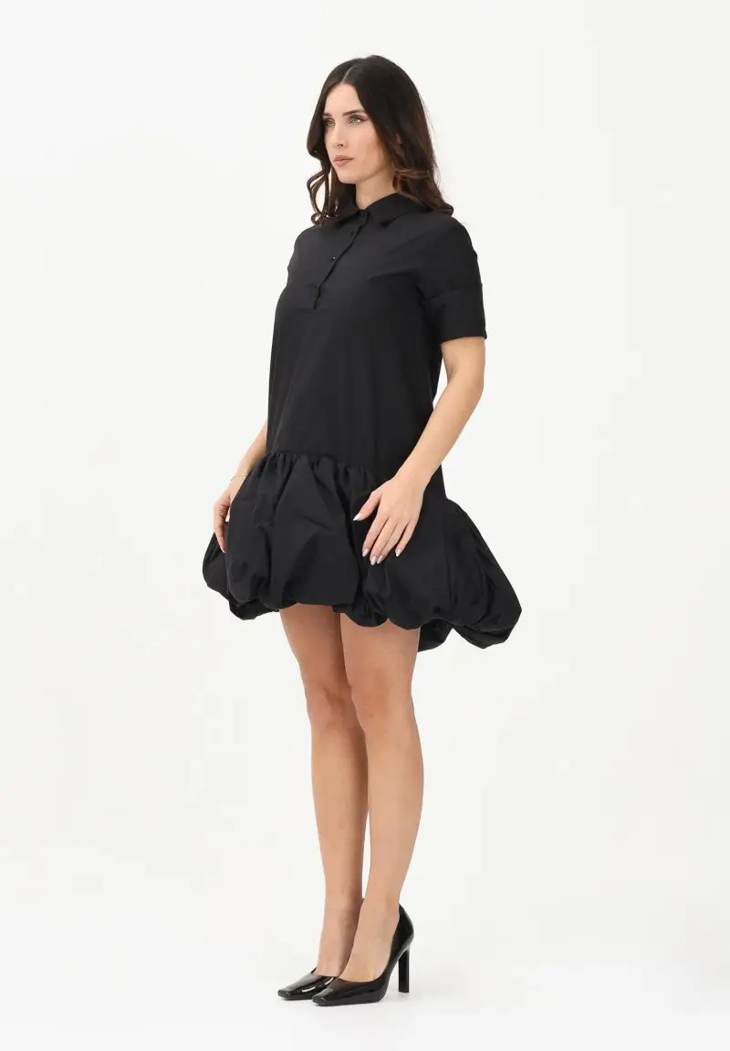 Abito corto nero per donna, ragazze e bambine con fondo balloon