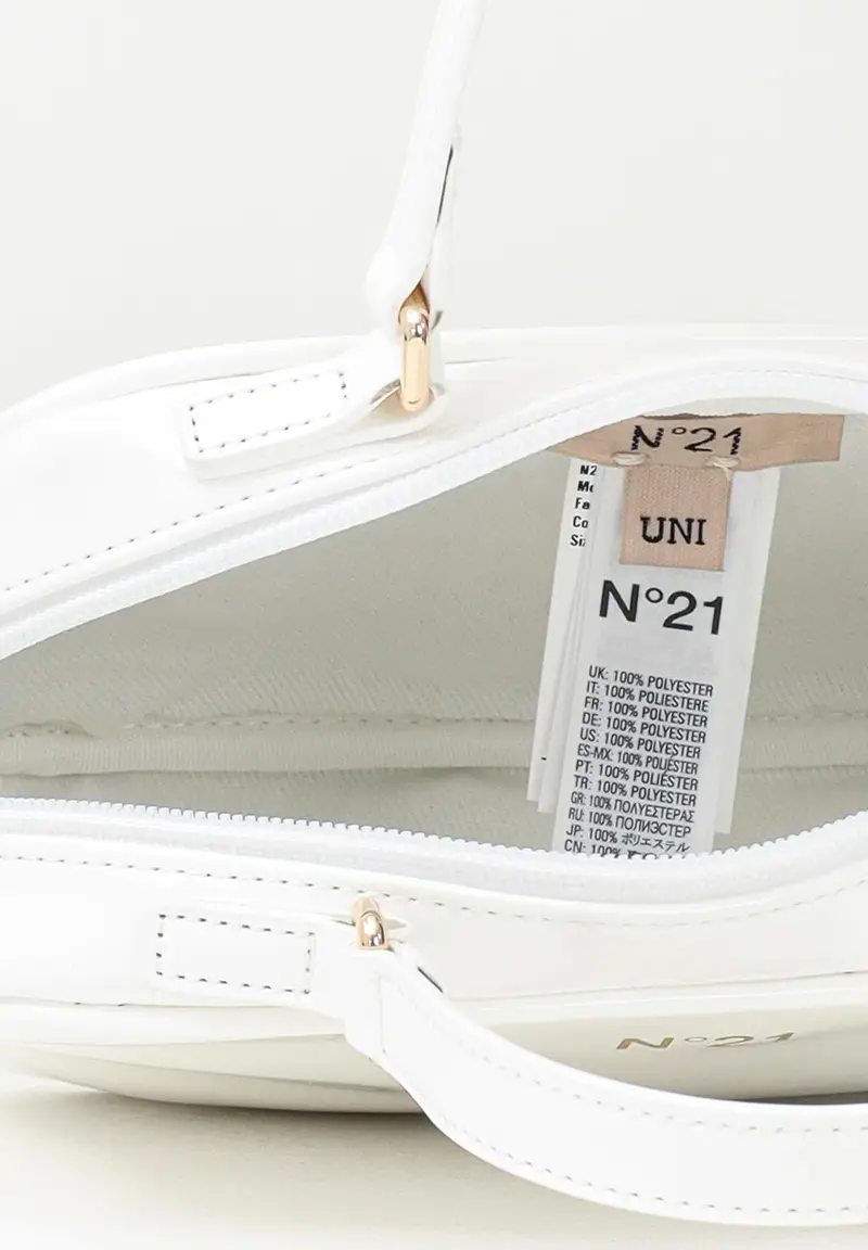 N21 Borsa a forma di cartella bianca da donna miniatura 3
