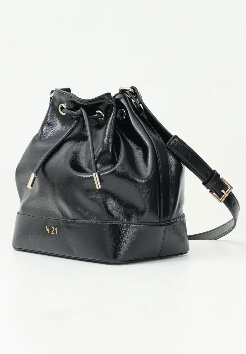 Borsa a secchiello nera da donna miniatura 2