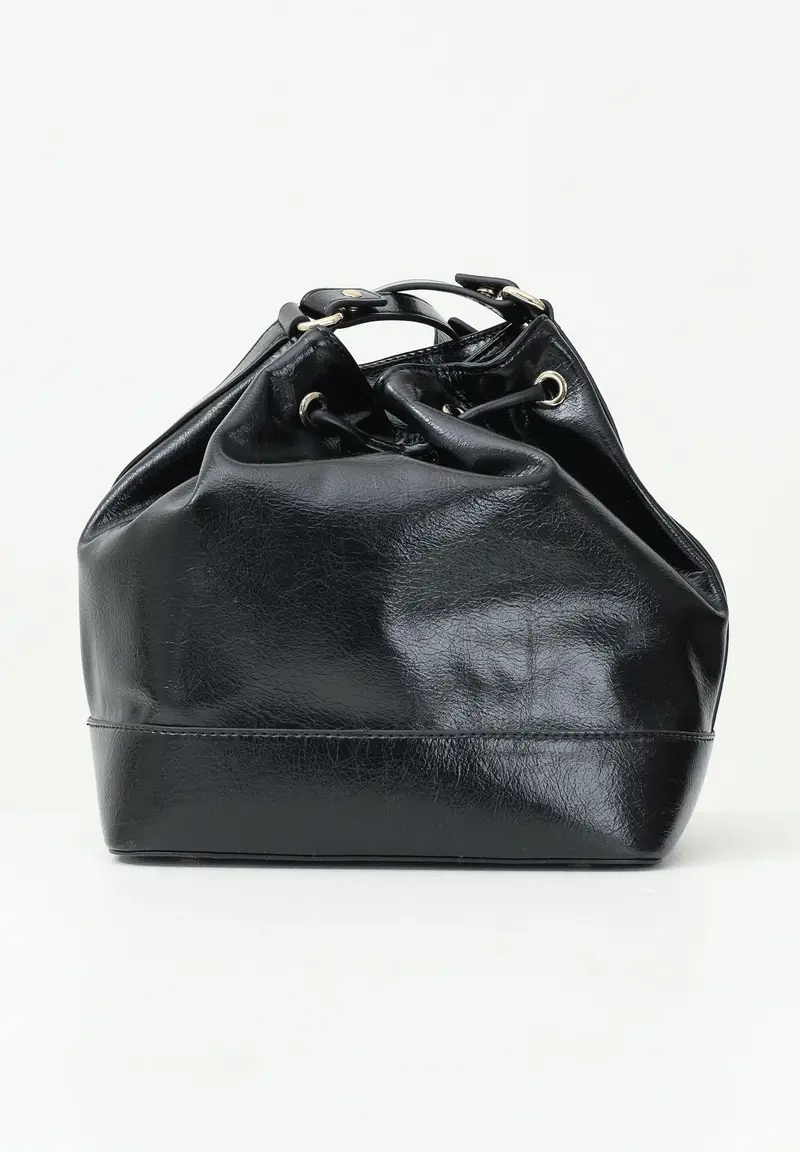 Borsa a secchiello nera da donna miniatura 3