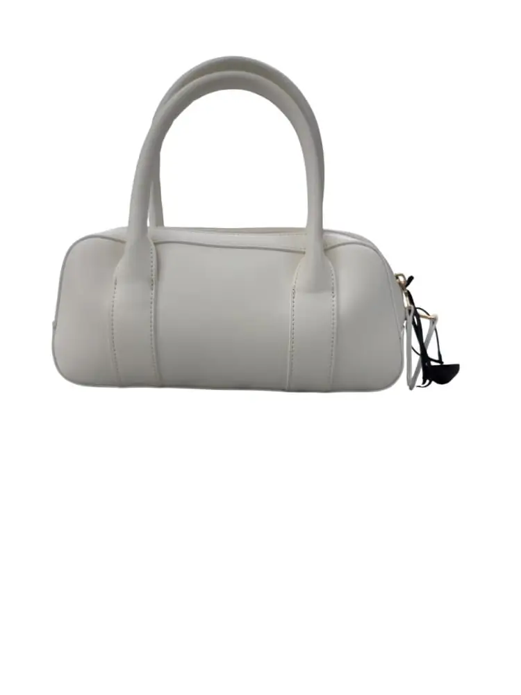 borsa bianca bambina mini logo oro miniatura 2