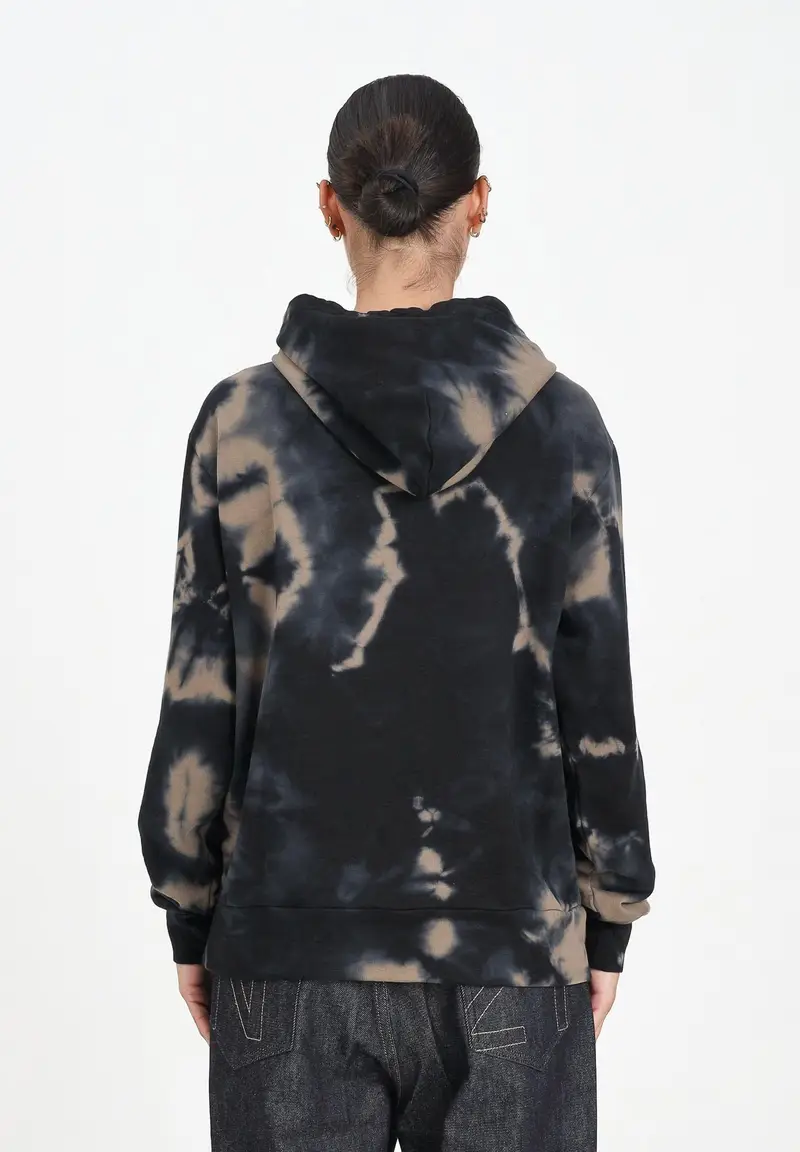 N21 Felpa con cappuccio cammello per donna, ragazzi e bambini in cotone tie-dye miniatura 3