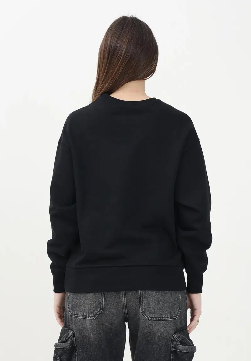 N21 Felpa girocollo nera per donna, ragazzi e bambini con il logo "N°21" stampato miniatura 2