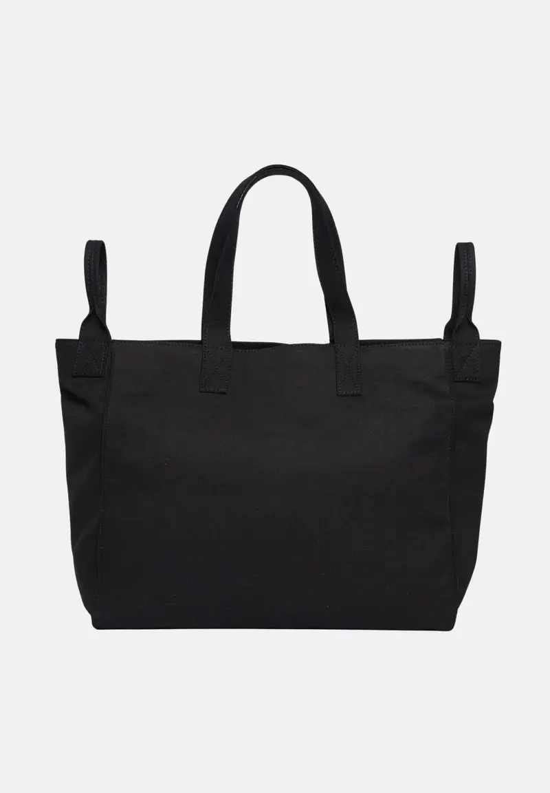 N21 Shopper nera da donna con stampa logo miniatura 2