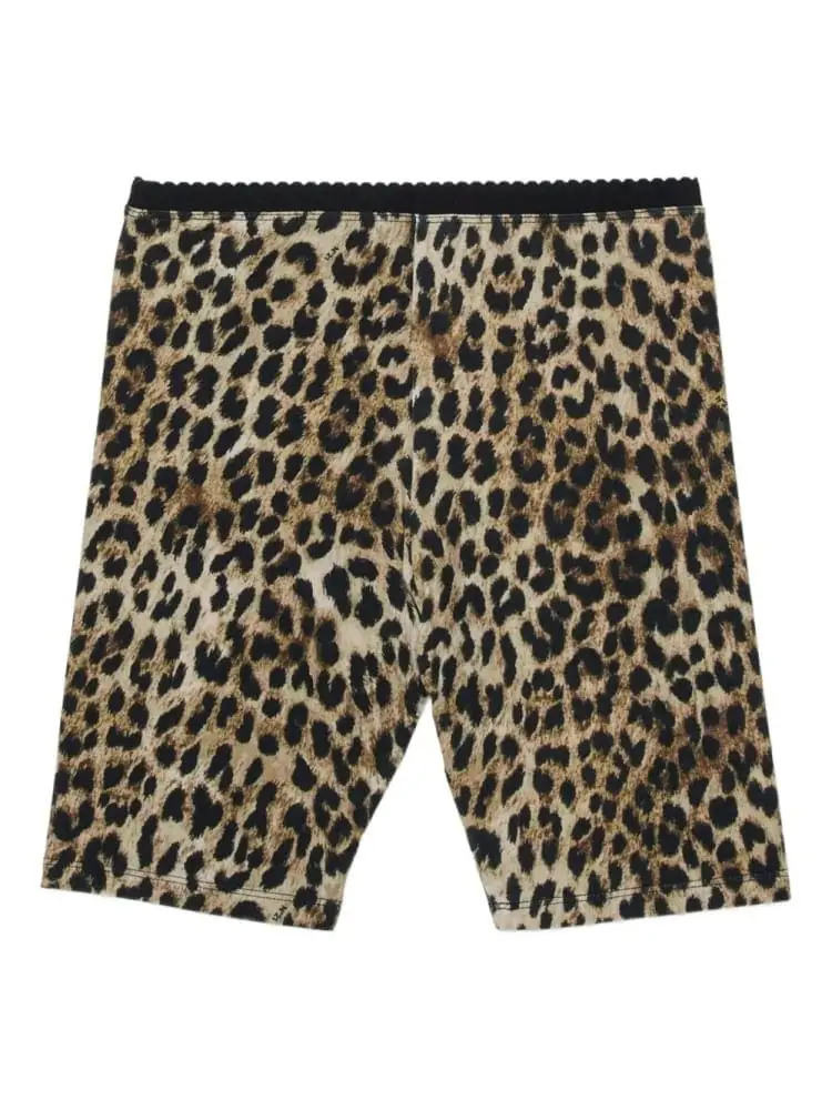 shorts animalier bambina logo sul fondo miniatura 2