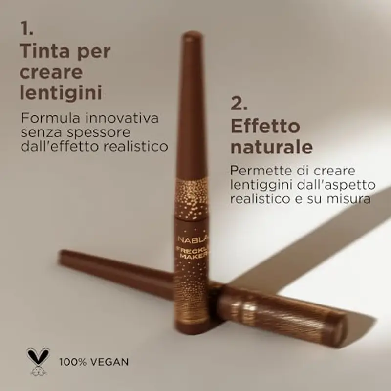 NABLA Freckle Maker | Tinta per creare lentigini effetto naturale | Formula innovativa senza spessore dall'effetto realistico | Facilissima da usare miniatura 3
