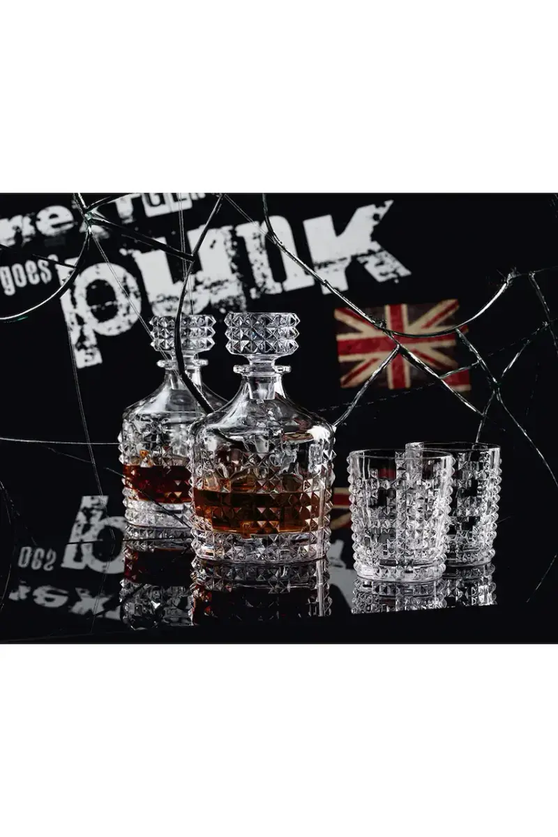caraffa per whisky con bicchieri Punk Whiskey pacco da 3 Transparente miniatura 2