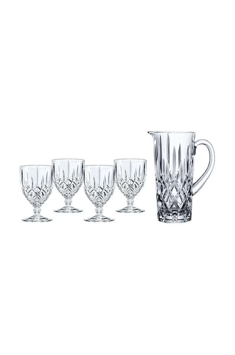 set brocca e bicchieri per acqua Nobles pacco da 5 Transparente