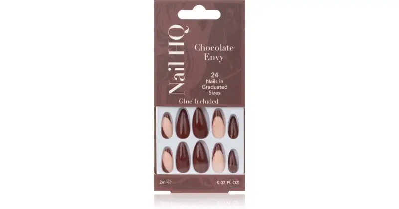 Almond Unghie finte Chocolate Envy 24 pezzi