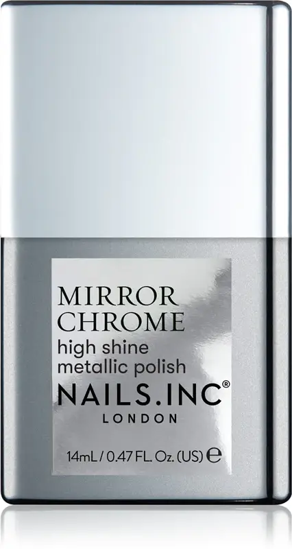 . Mirror Chrome smalto per unghie con brillantezza intensa colore Silver Served 14 ml