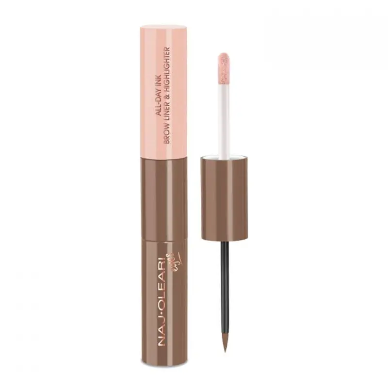 Naj oleari All-Day Ink Brow Liner & Highlighter - Colore Sopracciglia e Illuminante 2.8ML + 3.1ML / 01 bionde