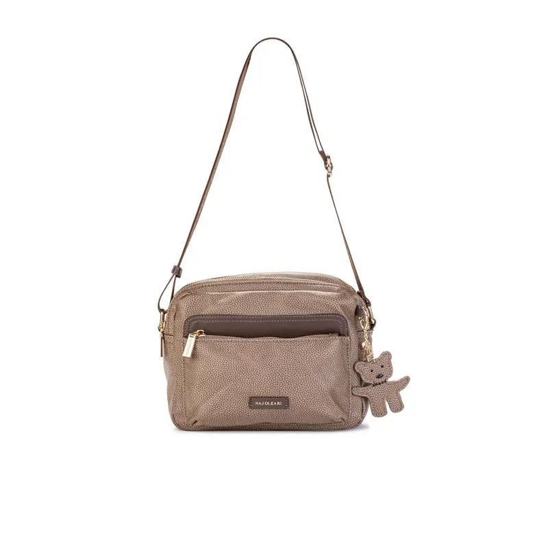 Borse a tracolla rosa scuro con orsetto