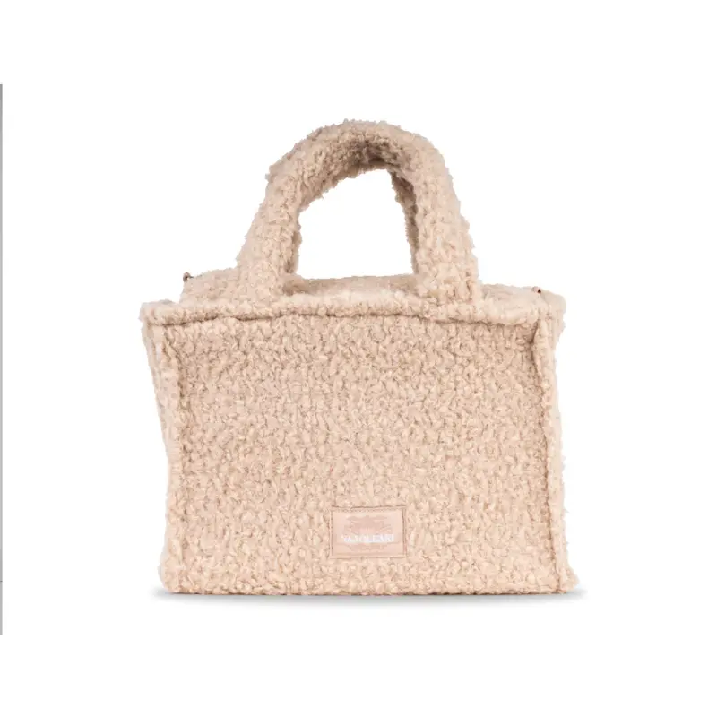 Borsetta rosa da donna in peluche