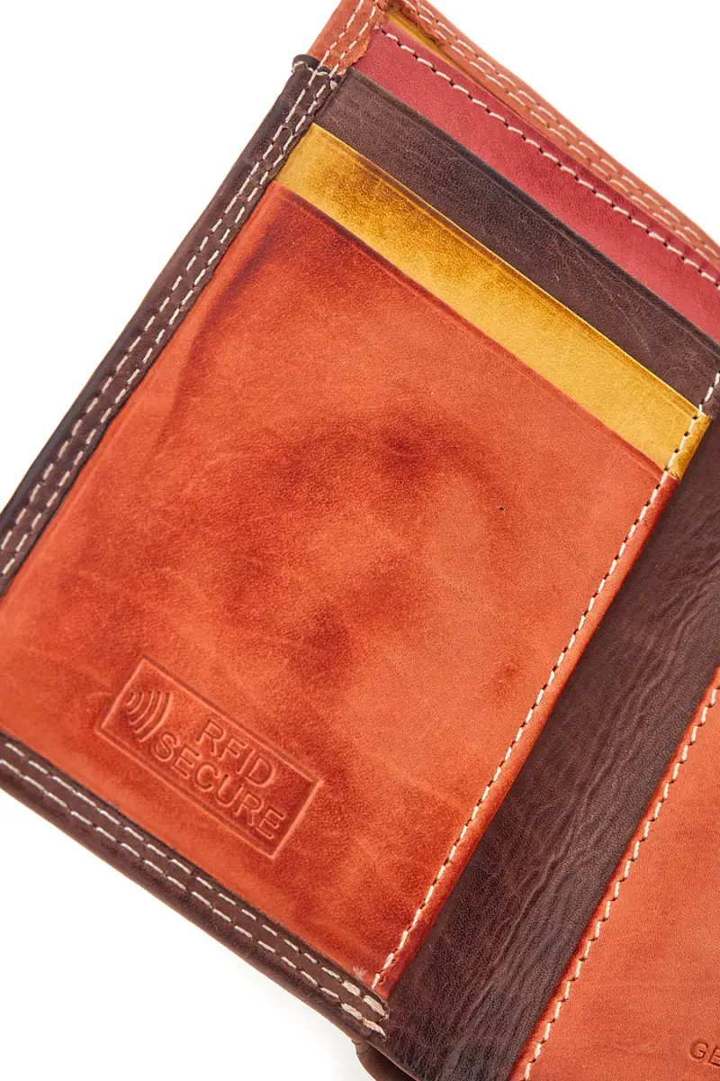 Portafoglio multicolore con zip e portachiavi Naj-oleari 1938 [MULTI] miniatura 2