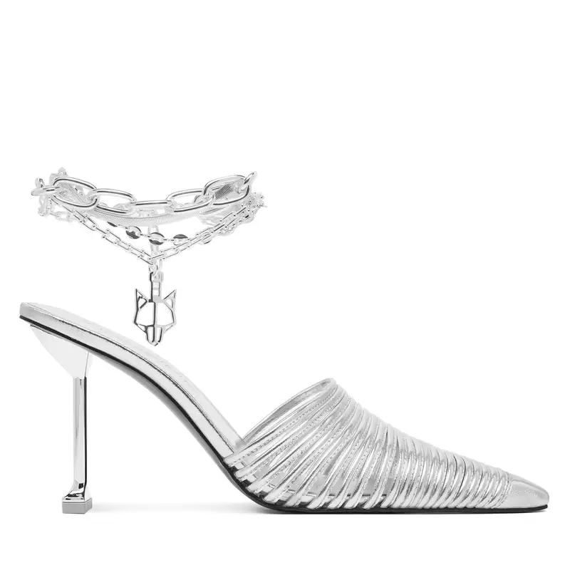 Ciabatte Naked Wolfe Chromed 00078 Argento