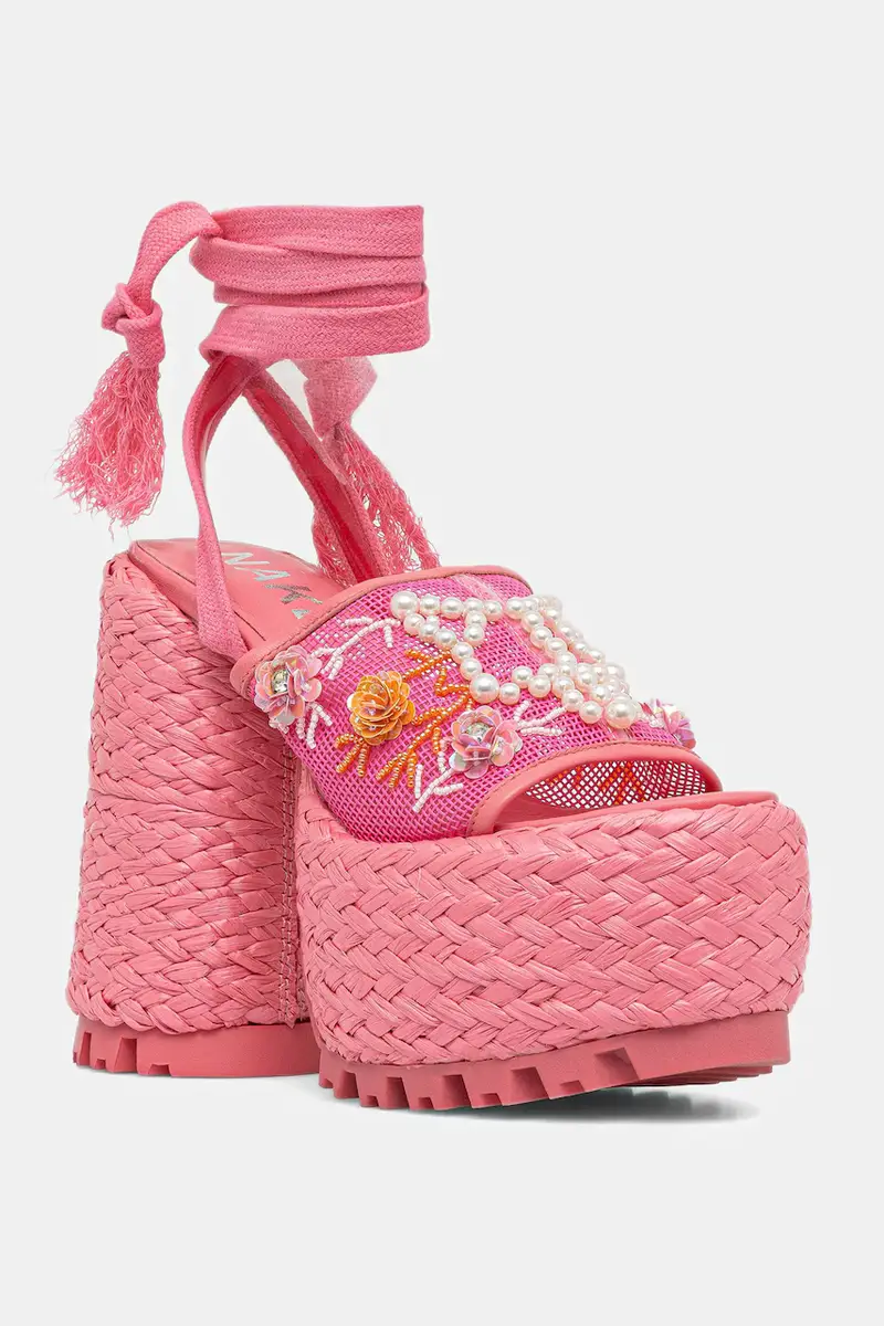 sandali Bluebell colore rosa Bluebell Raffia Flowers